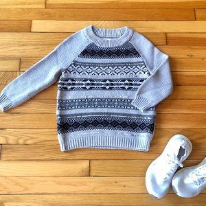 OLD NAVY embellished gray silver sweater